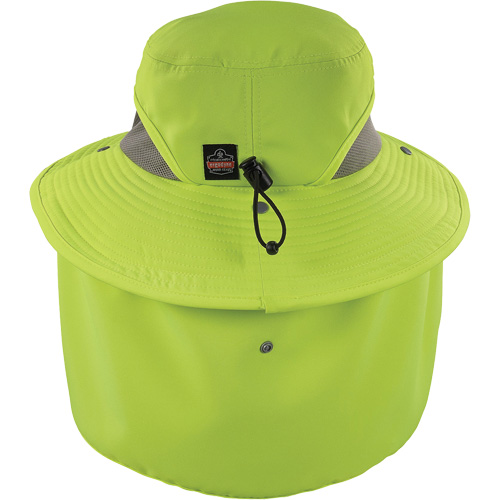 Chapeau de garde forestier 8934 Chill-Its avec prot&egrave;ge-nuque, grand/tr&egrave;s-grand, Lime haute visibilit&eacute; M & M Nord Ouest Inc