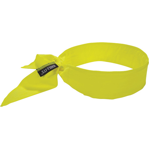 Bandeau de refroidissement Chill-Its 6702 avec polym&egrave;res int&eacute;gr&eacute;s et fermeture &agrave; nouer, Jaune lime haute visibilit&eacute; M & M Nord Ouest Inc
