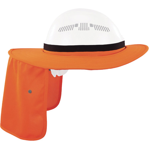 Visi&egrave;re universelle avec protection de la nuque pour casque de s&eacute;curit&eacute; Chill-Its 6661, Orange haute visibilit&eacute; M & M Nord Ouest Inc