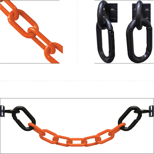 Magnetic Chain Barrier Warehouse Kit, Orange M & M Nord Ouest Inc