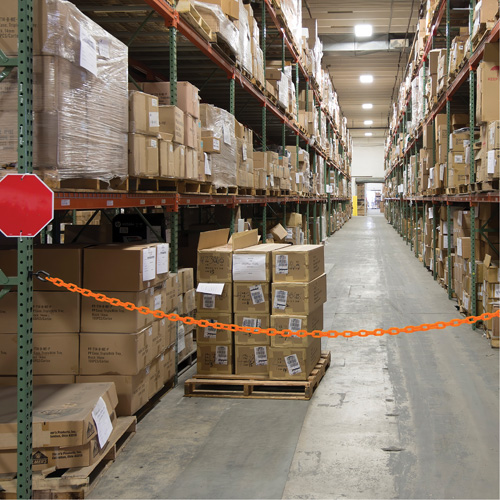 Magnetic Chain Barrier Warehouse Kit, Orange M & M Nord Ouest Inc