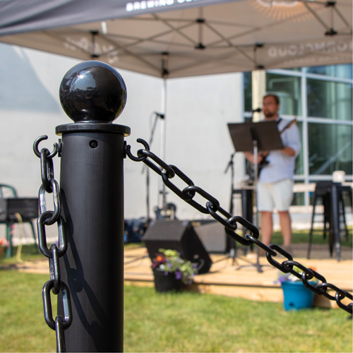 Chaîne de barri&egrave;re en plastique, Vert M & M Nord Ouest Inc