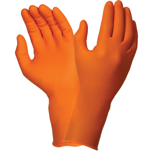 TOUCHNTUFF 93-800 Disposable Gloves, 10/9.5, Latex/Neoprene/Nitrile, 23.6-mil, Powder-Free, Orange M & M Nord Ouest Inc