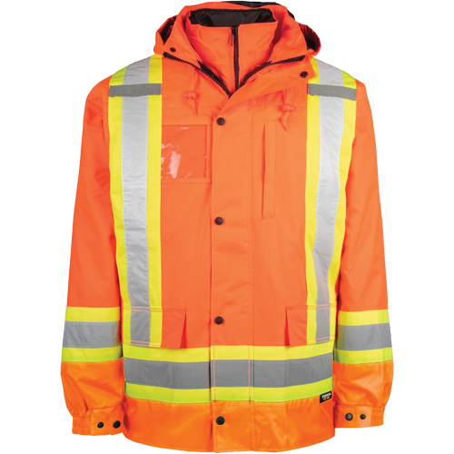 High-Visibility 7-in-1 Jacket, Polyester, High Visibility Orange, 3X-Large M & M Nord Ouest Inc