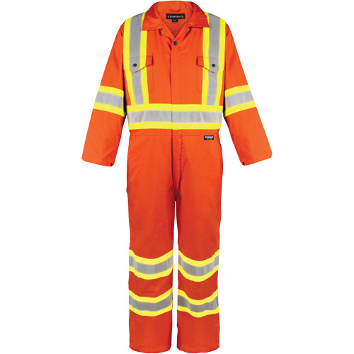 Combinaison non doubl&eacute;e haute visibilit&eacute;, 3T-Grand, Orange haute visibilit&eacute; M & M Nord Ouest Inc