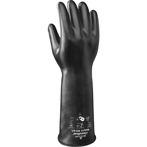 891 Chemical & Acid Resistant Gloves, Size 2X-Large/11, 14" L, Butyl Rubber/Viton&reg;, 28-mil M & M Nord Ouest Inc