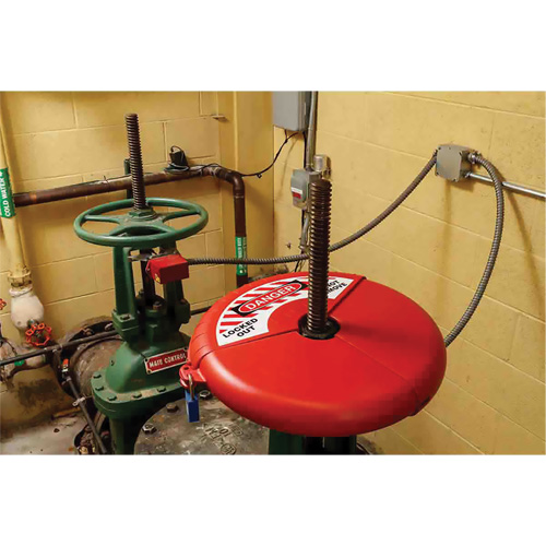 Dispositif de verrouillage coulissant pour vanne &agrave; opercule, Type Volant M & M Nord Ouest Inc