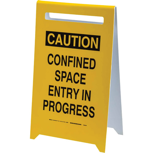"Caution Confined Space Entry In Progress" Floor Sign, English M & M Nord Ouest Inc