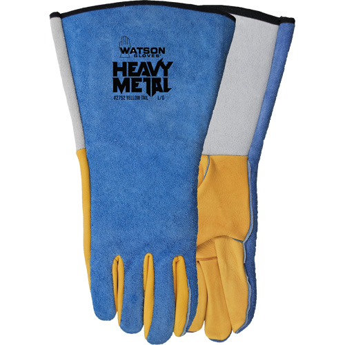 Gants de soudage Yellow Tail MIG/TIG, Cuir fleur de daim/Cuir de vache refendu, Taille T-Grand M & M Nord Ouest Inc