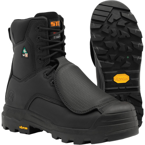 Bottes de travail Vulcan avec protecteur m&eacute;tatarsien &agrave; l'ext&eacute;rieur, Cuir, Taille 8, Imperm&eacute;able M & M Nord Ouest Inc