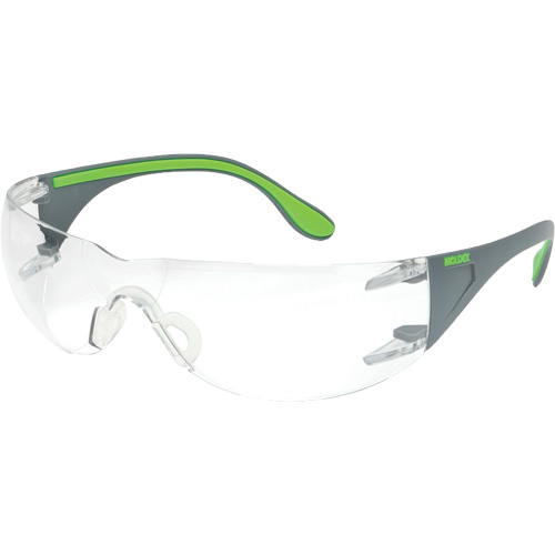 Lunettes de s&eacute;curit&eacute; gris/vert Adapt Lite, Lentille Transparent, Antibu&eacute;e/Anti-&eacute;gratignures, ANSI Z87+/R&eacute;pond ou surpasse la norme CSA Z94.3 M & M Nord Ouest Inc