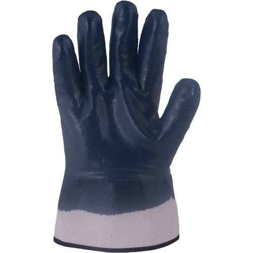 Horizon&reg; Navy Gloves with Pasted Cuffs, Large, Nitrile Coating, Jersey/Cotton Shell M & M Nord Ouest Inc