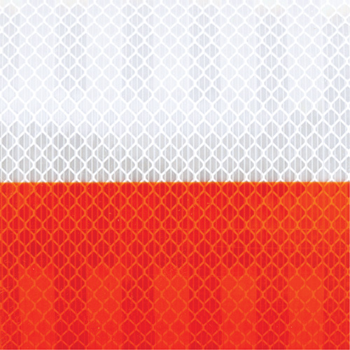 High Intensity Grade Flexible Work Zone Sheeting 382VHIP, 5" W x 150' L, Orange and White M & M Nord Ouest Inc