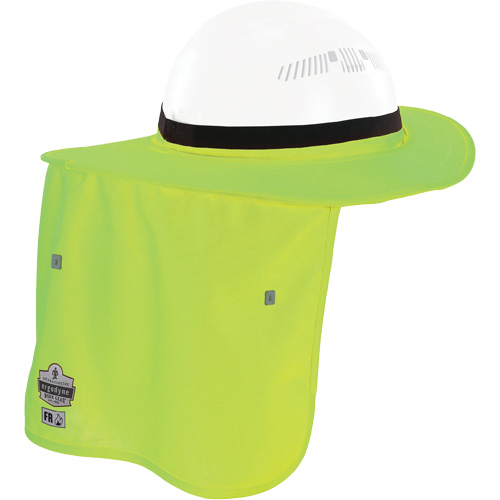 Chill-Its&reg; Lime Green FR Hard Hat Brim with Neck Shade M & M Nord Ouest Inc