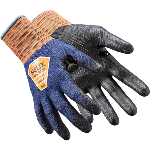Gants de travail mince Helix 3052, 11/2T-Grand, Calibre 21, Rev&ecirc;tement Polyur&eacute;thane, ASTM ANSI niveau A4/EN 388 niveau D M & M Nord Ouest Inc