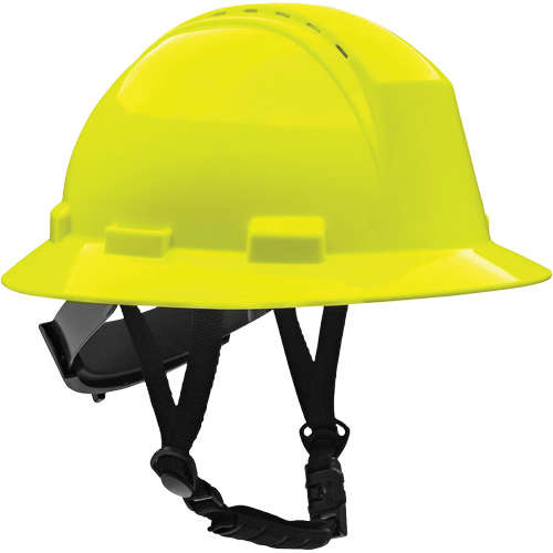 Kilimanjaro Full Brim Safety Helmet with HDPE Shell, Meets CSA Type 2, Ratchet Suspension, Vented M & M Nord Ouest Inc