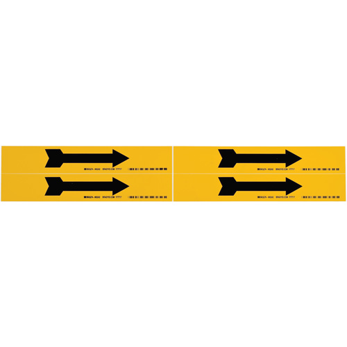 Arrow Pipe Marker, Self-Adhesive, 1-1/8" H x 7" W, Black on Yellow M & M Nord Ouest Inc