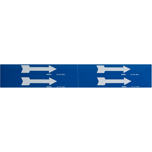 Arrow Pipe Markers, Self-Adhesive, 1-1/8" H x 7" W, White on Blue M & M Nord Ouest Inc