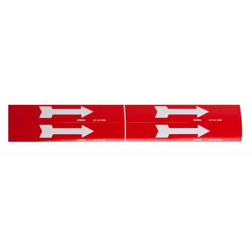 Marqueur de tuyau  Arrow, Autocollant, 1-1/8" h x 7" la, Noir sur jaune M & M Nord Ouest Inc