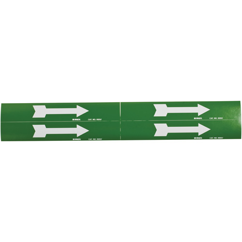 Marqueurs de tuyau avec fl&egrave;ches, Autocollant, 1-1/8" h x 7" la, Blanc/vert M & M Nord Ouest Inc
