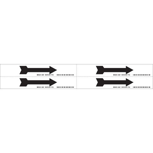 Marqueur de tuyau  Arrow, Autocollant, 1-1/8" h x 7" la, Noir sur blanc M & M Nord Ouest Inc