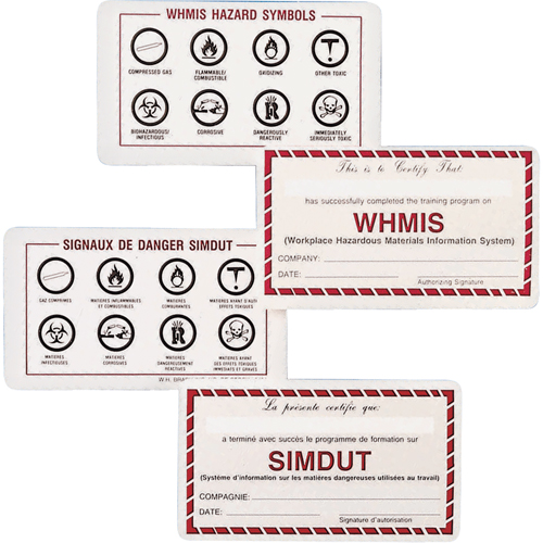 Cartes de portefeuille SIMDUT M & M Nord Ouest Inc