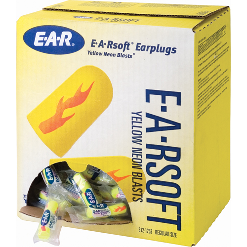 E-A-Rsoft Yellow Neon Blasts Earplugs, Bulk - Polybag M & M Nord Ouest Inc
