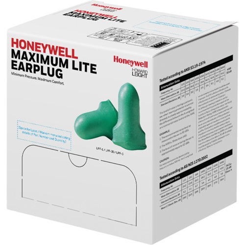 Howard Leight Maximum Lite Low-Pressure Foam Earplugs, Bulk - B M & M Nord Ouest Inc