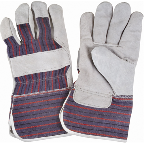 Gants d'ajusteur rugueux, Grand, Paume en Cuir de vache refendu, Doublure en Coton M & M Nord Ouest Inc