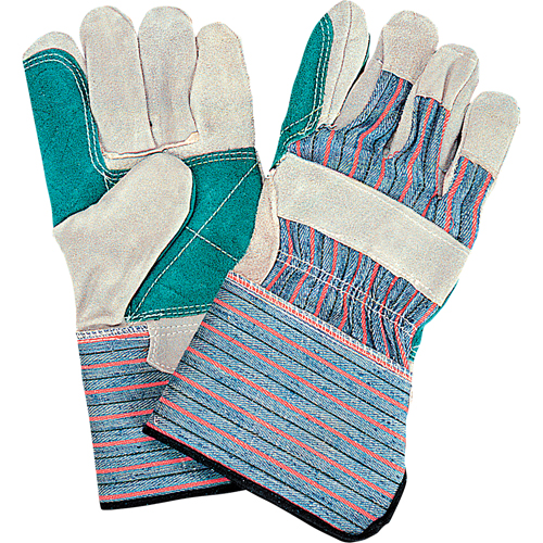 Standard Quality Double Palm Fitters Glove, Large, Split Cowhide Palm, Cotton Inner Lining M & M Nord Ouest Inc