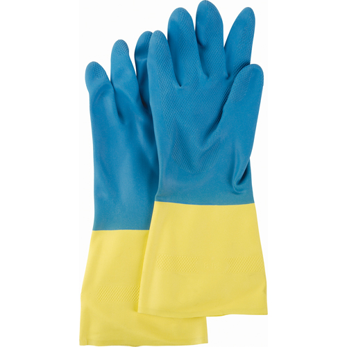 Two Tone NS53 Gloves, Size Medium/8, 13" L, Neoprene/Rubber Latex, Flock-Lined Inner Lining, 28-mil M & M Nord Ouest Inc