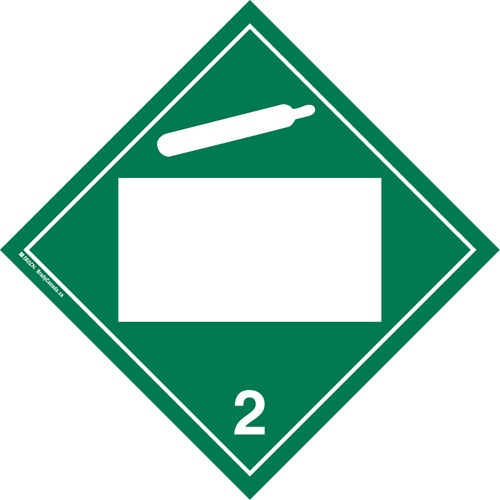 Non-Toxic Gas TDG Placard, Plastic M & M Nord Ouest Inc