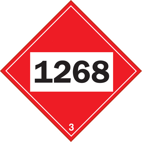 1268 Petroleum Distillates TDG Placard, Plastic M & M Nord Ouest Inc