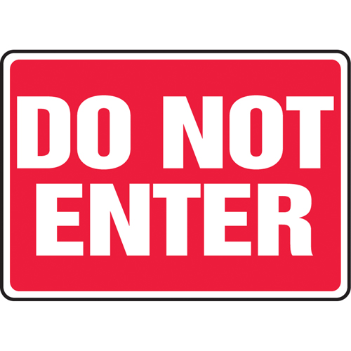 Enseigne  Do Not Enter , 10" x 14", Aluminium, Anglais M & M Nord Ouest Inc
