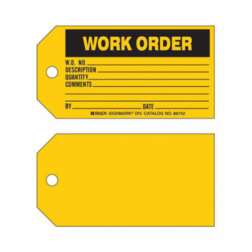 &eacute;tiquette Work Order, Papier, 5-3/4" la x 3" h, Anglais M & M Nord Ouest Inc