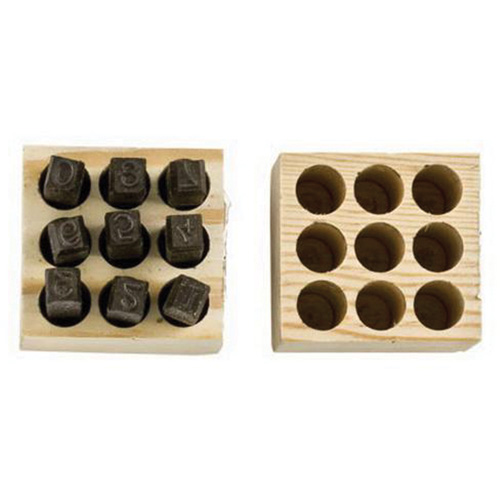 Jeux de tampons num&eacute;rot&eacute;s en acier, # 4/6/3/2/1/8/9/7/5, 1/4" M & M Nord Ouest Inc