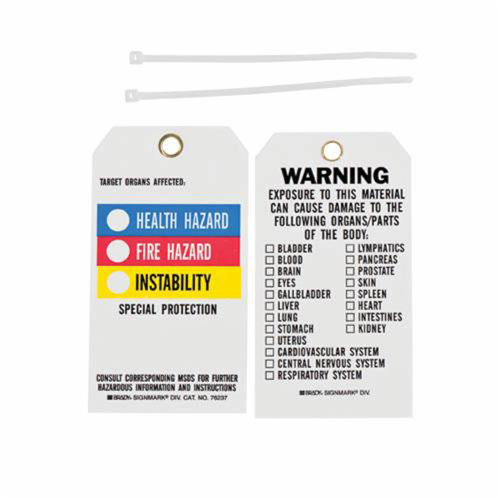 &eacute;tiquettes du droit &agrave; l'information, Polyester, 3" la x 5-3/4" h, Anglais M & M Nord Ouest Inc