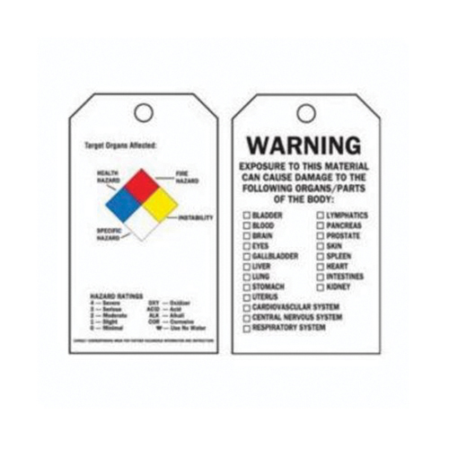 &eacute;tiquettes du droit &agrave; l'information, Polyester, 3" la x 5-3/4" h, Anglais M & M Nord Ouest Inc