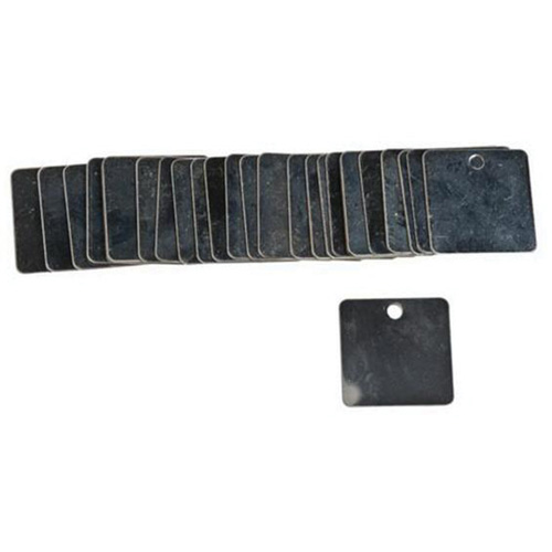 Blank Square Valve Tags, Steel, 1-1/2" W x 1-1/2" H M & M Nord Ouest Inc