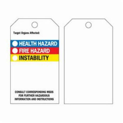 Self-Laminating Right-To-Know Tags, Polyester, 3" W x 5-3/4" H, English M & M Nord Ouest Inc