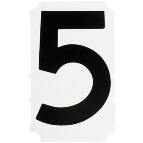 Quick-Align&reg; Individual Gothic Number and Letter Labels, 5, 4" H, Black M & M Nord Ouest Inc