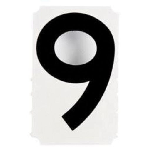 Quick-Align&reg; Individual Gothic Number and Letter Labels, 9, 4" H, Black M & M Nord Ouest Inc