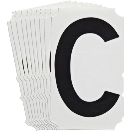 Quick-Align&reg; Individual Gothic Number and Letter Labels, C, 4" H, Black M & M Nord Ouest Inc