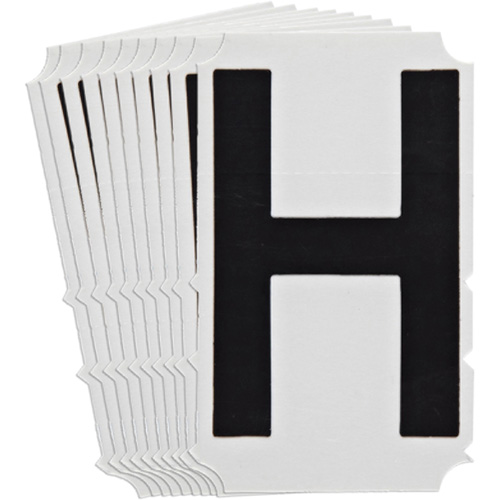 Quick-Align&reg;Individual Gothic Number and Letter Labels, H, 4" H, Black M & M Nord Ouest Inc