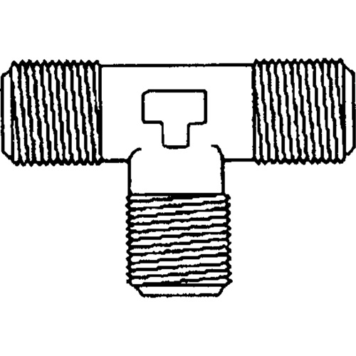 Male Pipe Tee, Brass, 1/8" M & M Nord Ouest Inc