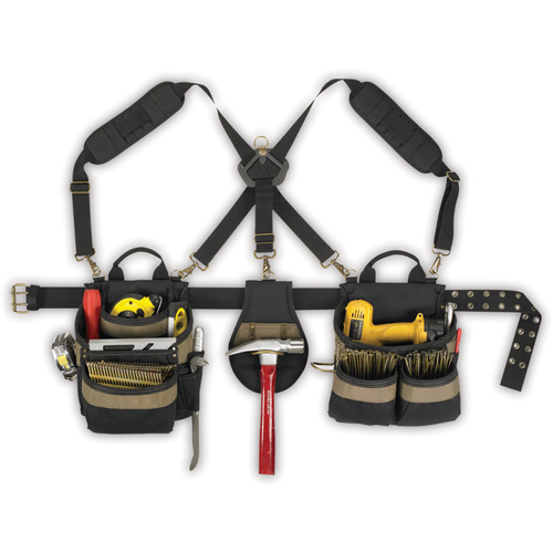 Ceintures combin&eacute;es 5 pi&egrave;ces avec 20 poches Comfortlift, Polyester, Noir M & M Nord Ouest Inc