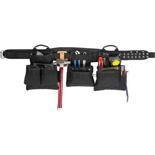 Ceinture &agrave; outils professionnelle pour menuisier, Polyester, Noir M & M Nord Ouest Inc