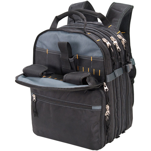 75-Pocket Tool Backpacks, 13" L x 17-1/2" W, Black, Nylon M & M Nord Ouest Inc