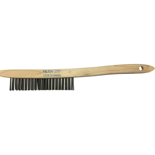 Brosses de nettoyage &agrave; manche recourb&eacute;, Acier, 4 x 19 rangs de fils, Longueur 14" M & M Nord Ouest Inc