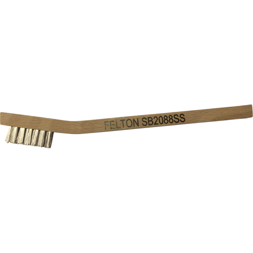 Petites brosses de nettoyage, Acier inoxydable, 3 x 7 rangs de fils, Longueur 7-3/4" M & M Nord Ouest Inc